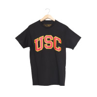 USC Trojans Basic Heritage Black Arch with Stroke T-Shirt